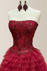 Gorgeous Princess A-Line Strapless Tulle Prom Dress with Sequined Appliques